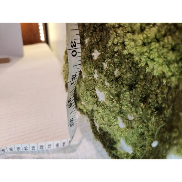 Vintage Handmade Green Ombre Knit Crochet Shawl Wrap by Nina‎ Baratoff 30x30 - Picture 4 of 4